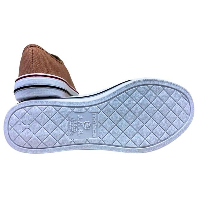 Tênis Moleca Lona Sider/Napa Sardenha Nude/Branco Marrom 5