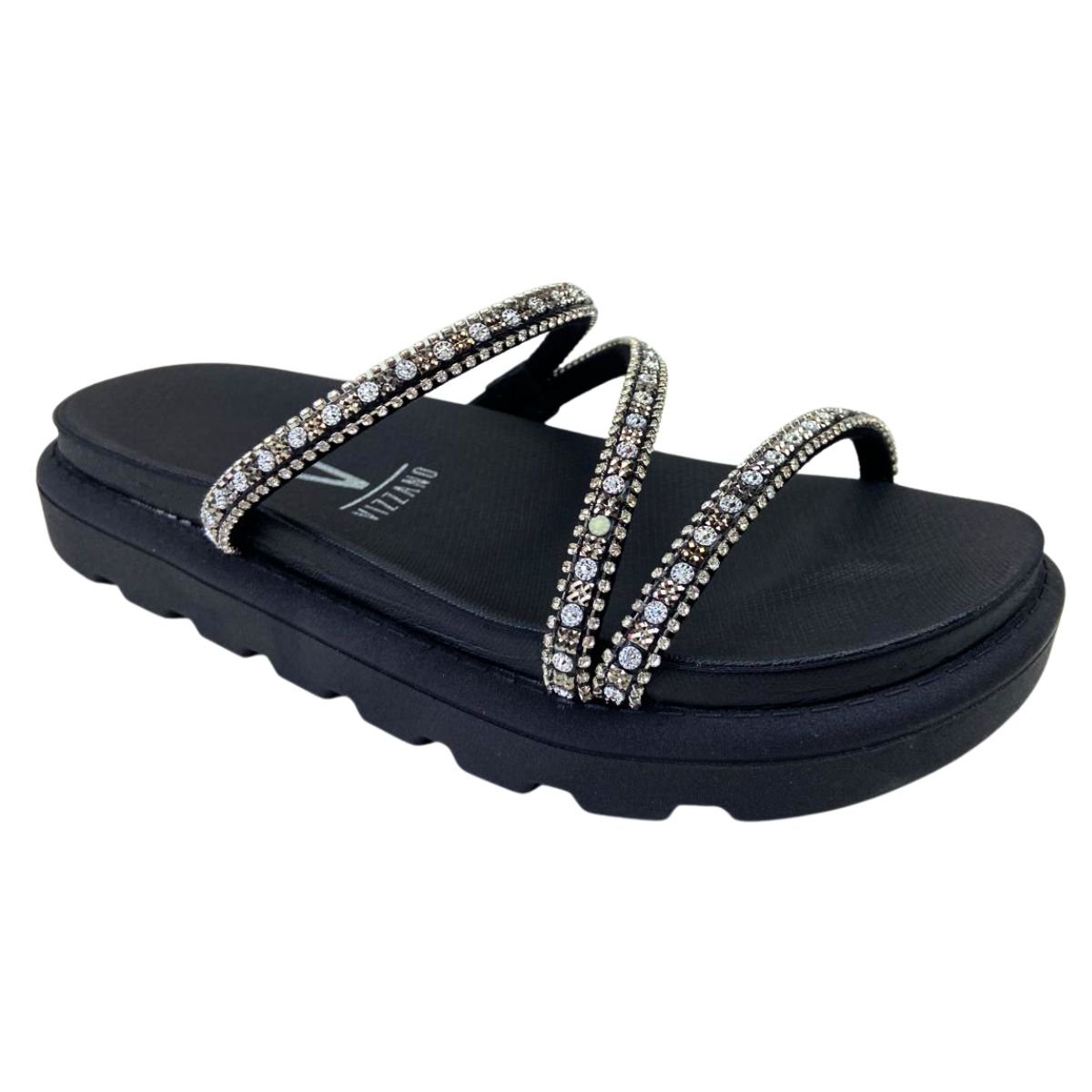 Chinelo Papete Vizzano Preto/Cristal-Black Diamond Preto 3