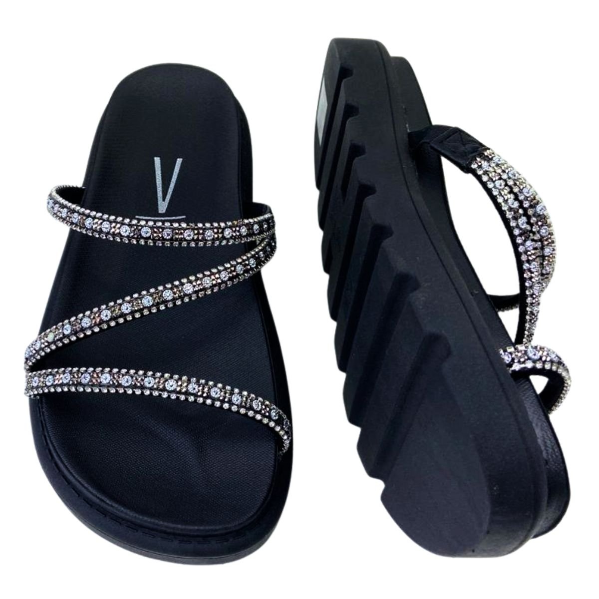 Chinelo Papete Vizzano Preto/Cristal-Black Diamond Preto 5
