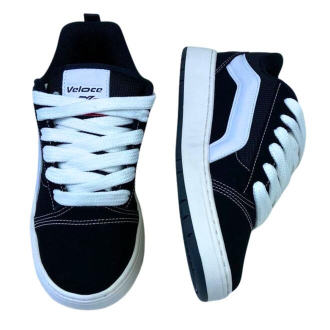 Tênis Veloce Street Adulto Preto/Branco Preto 5