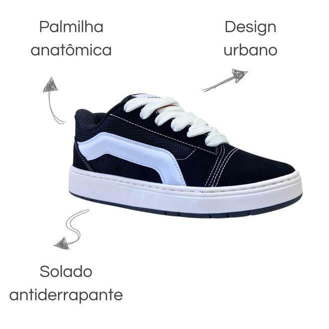 Tênis Veloce Street Adulto Preto/Branco Preto 7