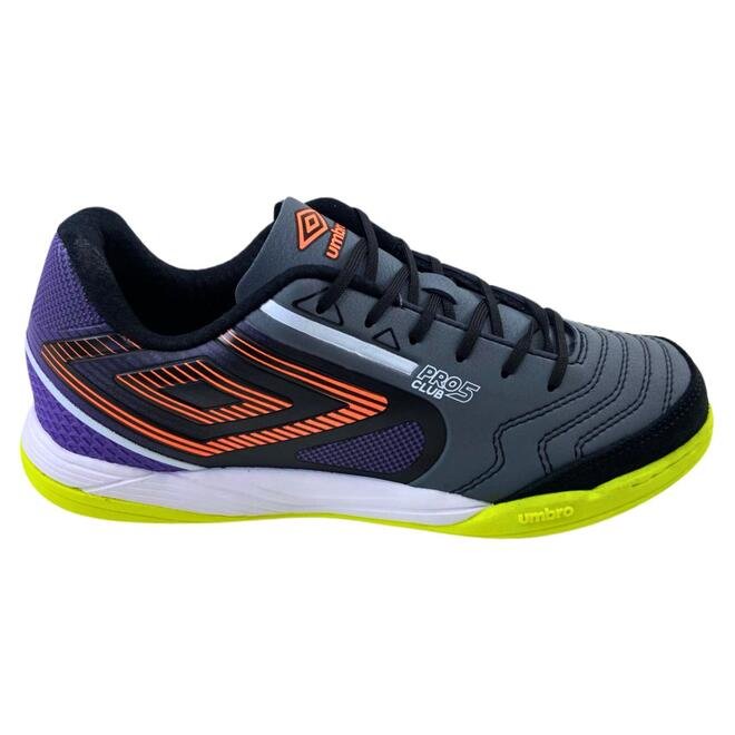 Chuteira Umbro Futsal Pro 5 Bump Club GHT/BLA/PURP Grafite 4