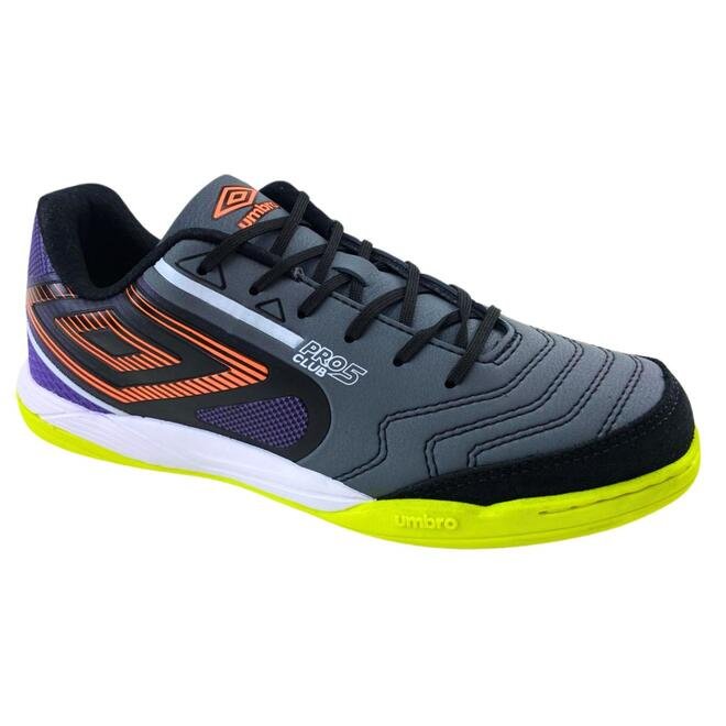 Chuteira Umbro Futsal Pro 5 Bump Club GHT/BLA/PURP Grafite 2