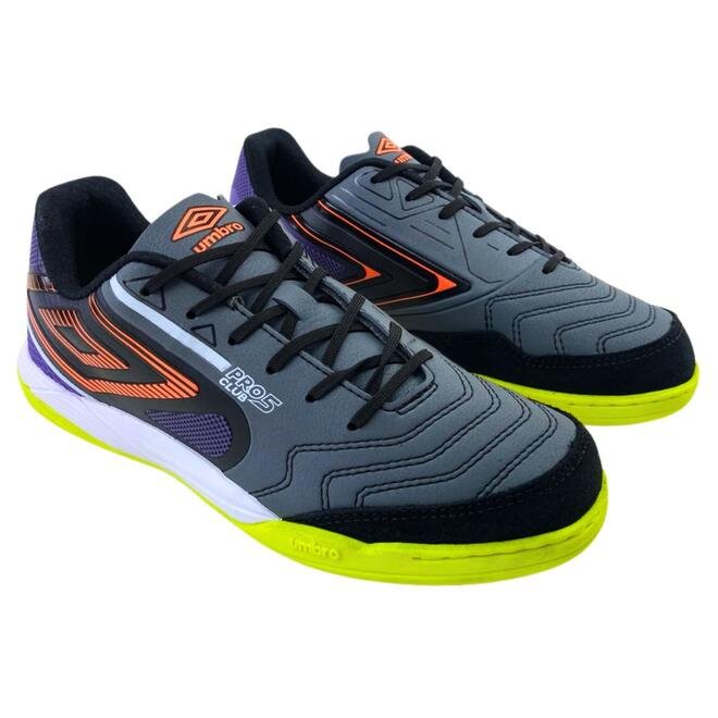 Chuteira Umbro Futsal Pro 5 Bump Club GHT/BLA/PURP Grafite 3