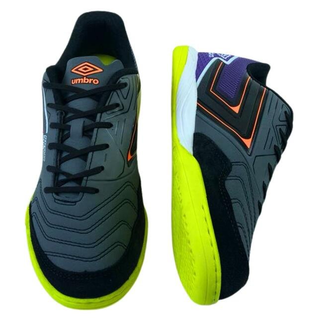 Chuteira Umbro Futsal Pro 5 Bump Club GHT/BLA/PURP Grafite 4