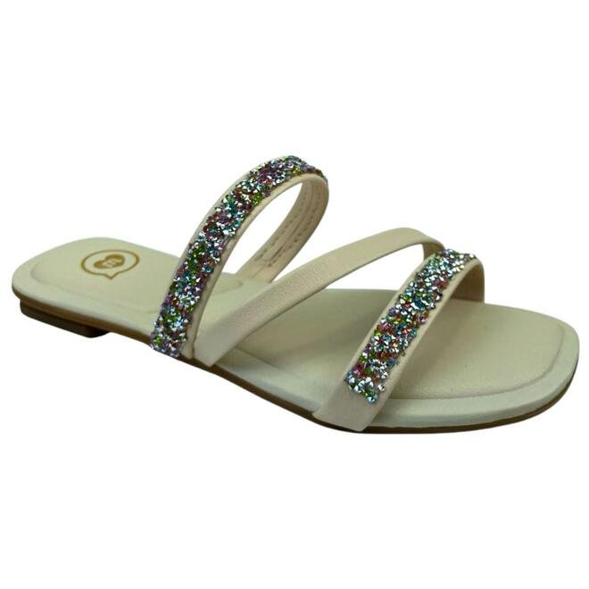Rasteira Molekinha Infantil Napa Turim Creme Creme 2