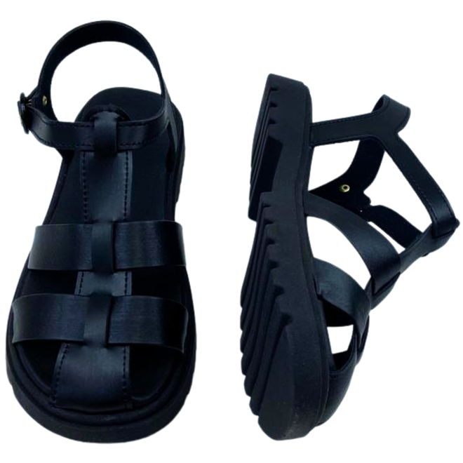 Sandália Teen Molekinha Infantil Napa Metalizado Preto Preto 8