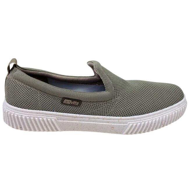 Sapato Casual Actvitta Gaspea Knit Taupe Masculino