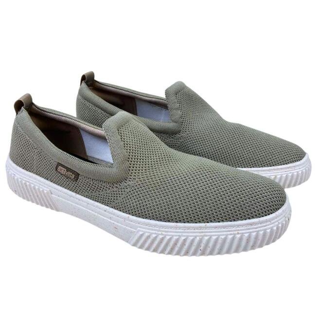 Sapato Casual Actvitta Gaspea Knit Taupe Masculino Cinza 3