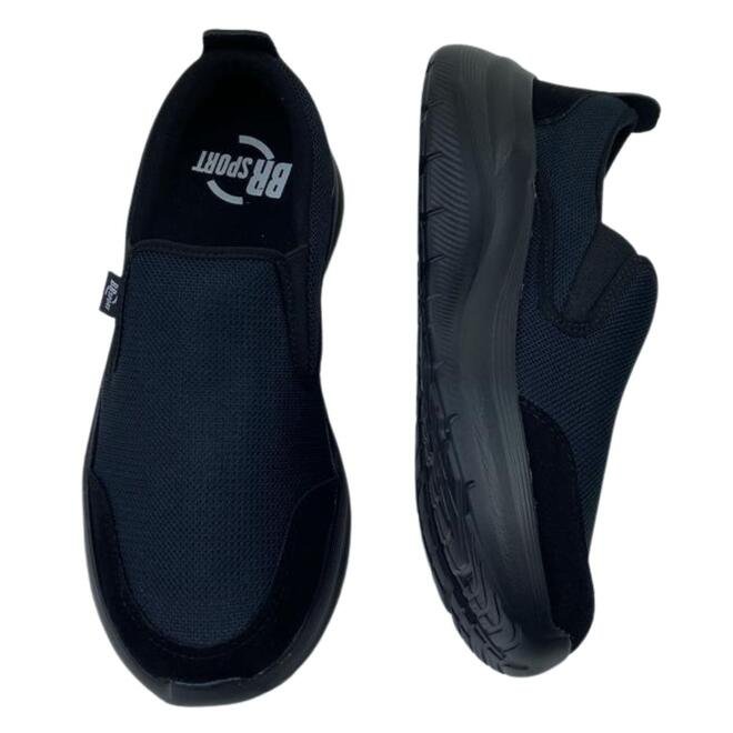 Tênis BRsport Tecido Camurção Preto/Preto Masculino Preto 4