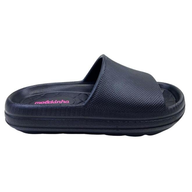 Chinelo Slide Molekinha EVA Preto Infantil Preto 1