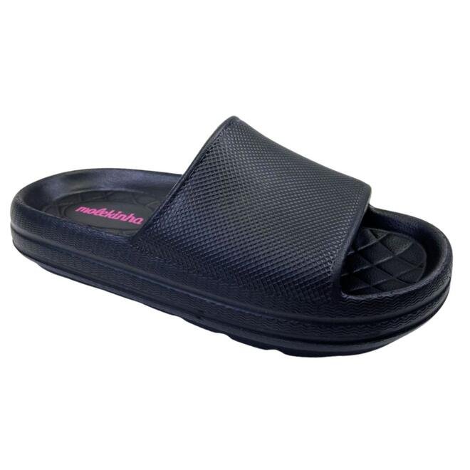 Chinelo Slide Molekinha EVA Preto Infantil Preto 2