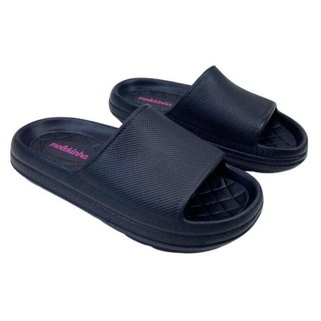 Chinelo Slide Molekinha EVA Preto Infantil Preto 3