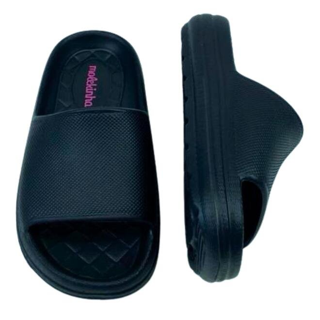 Chinelo Slide Molekinha EVA Preto Infantil Preto 4