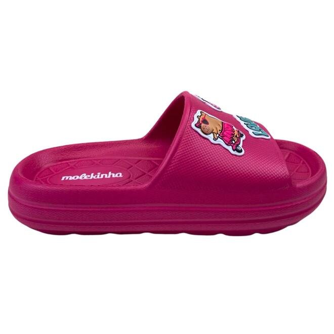 Chinelo Slide Molekinha EVA Pink Infantil