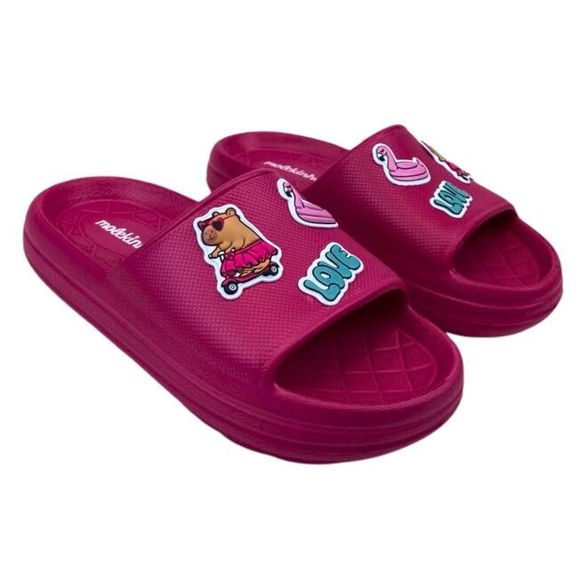 Chinelo Slide Molekinha EVA Pink Infantil Pink 3
