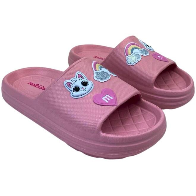 Chinelo Slide Molekinha EVA Rosa Infantil Rosa 3