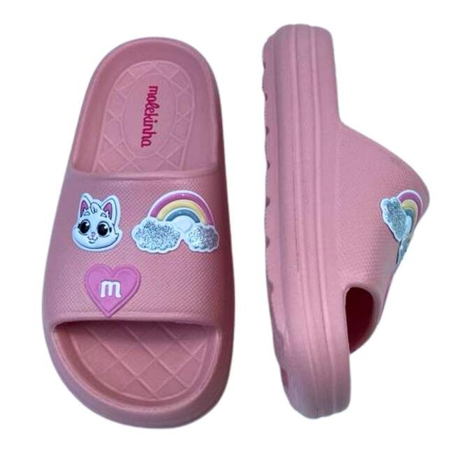 Chinelo Slide Molekinha EVA Rosa Infantil Rosa 4