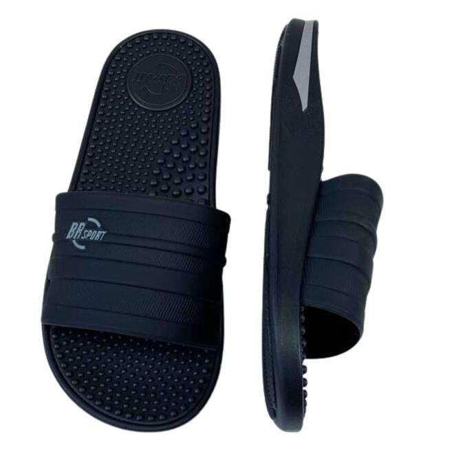 Chinelo BRsport Slide Napa Way Preto/Cinza Masculino
