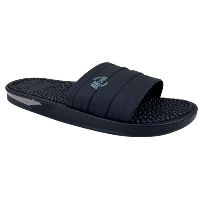 Chinelo BRsport Slide Napa Way Preto/Cinza Masculino Preto 3