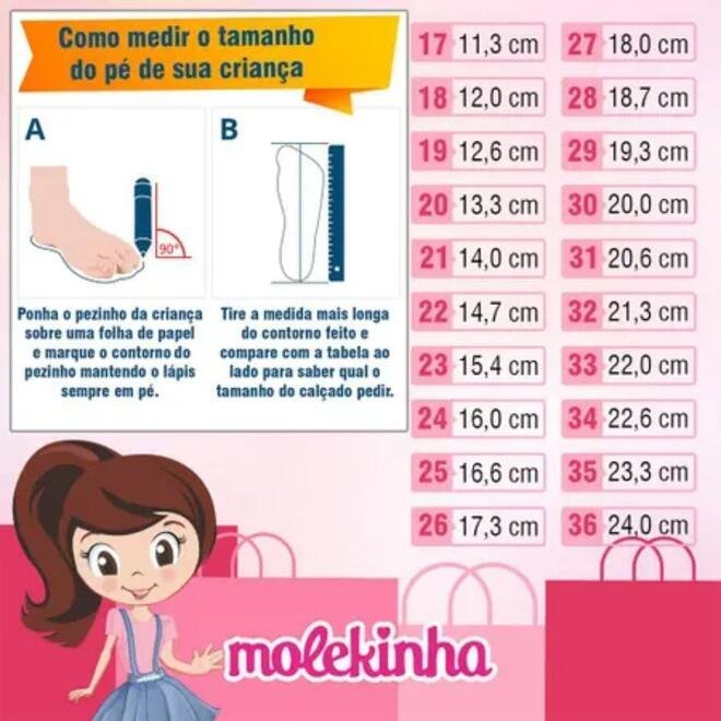 Clog Molekinha Injetada EVA Rosa Menina Rosa 7