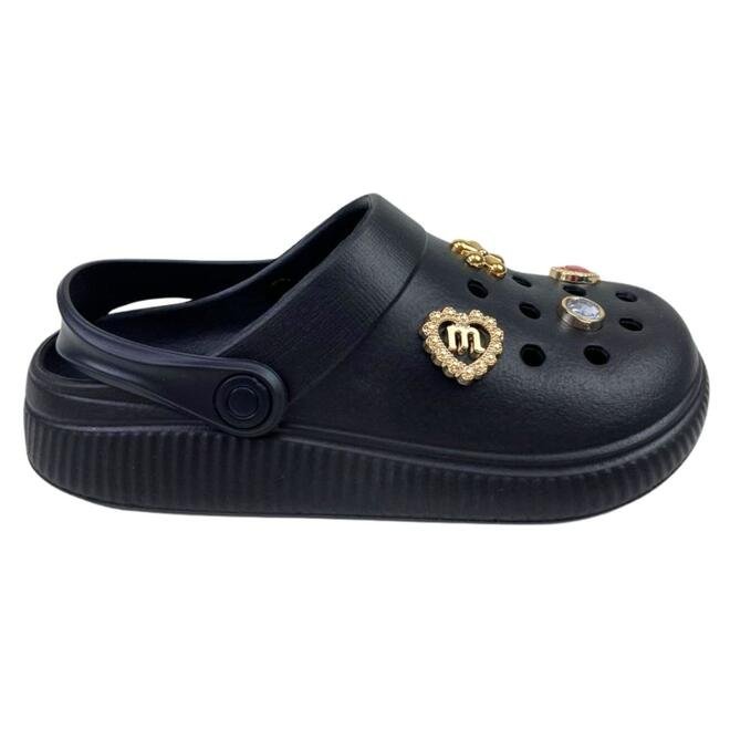 Clog Molekinha Injetada EVA Preto Menina