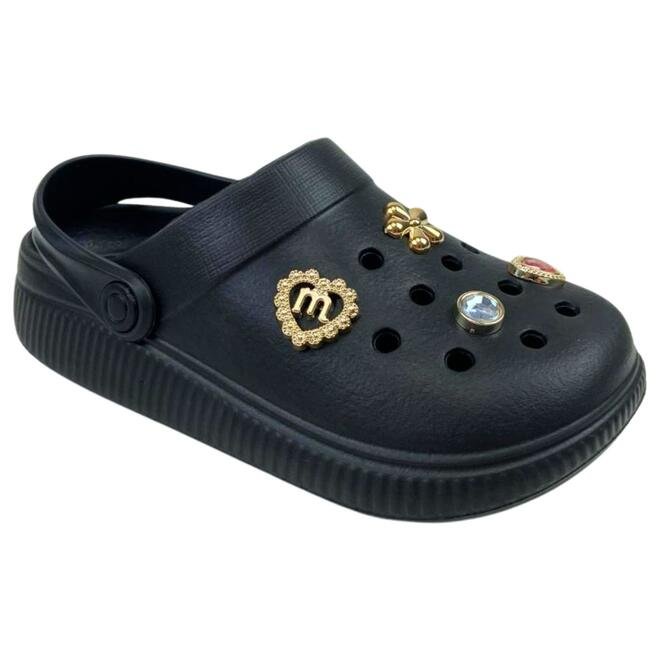 Clog Molekinha Injetada EVA Preto Menina Preto 2