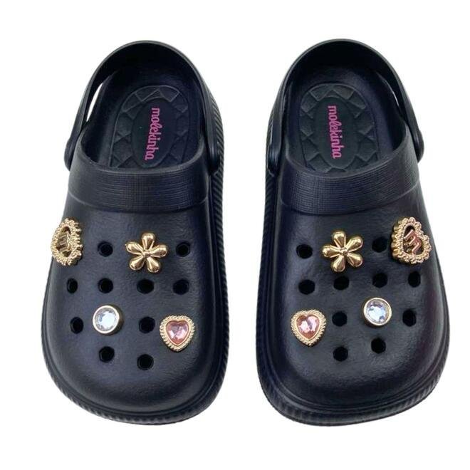 Clog Molekinha Injetada EVA Preto Menina Preto 4