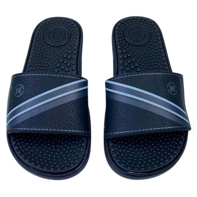 Chinelo Molekinho Preto/Branco/Cinza Menino