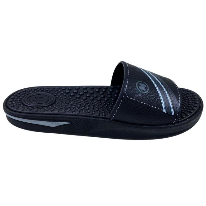 Chinelo Molekinho Preto/Branco/Cinza Menino Preto 2