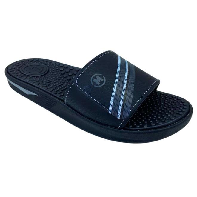 Chinelo Molekinho Preto/Branco/Cinza Menino Preto 3