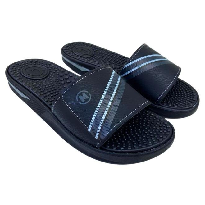 Chinelo Molekinho Preto/Branco/Cinza Menino Preto 4