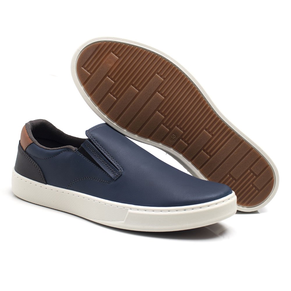 Slip On HFAST Shoes BASICO CASUAL LISO Feminino 4817 Azul 3