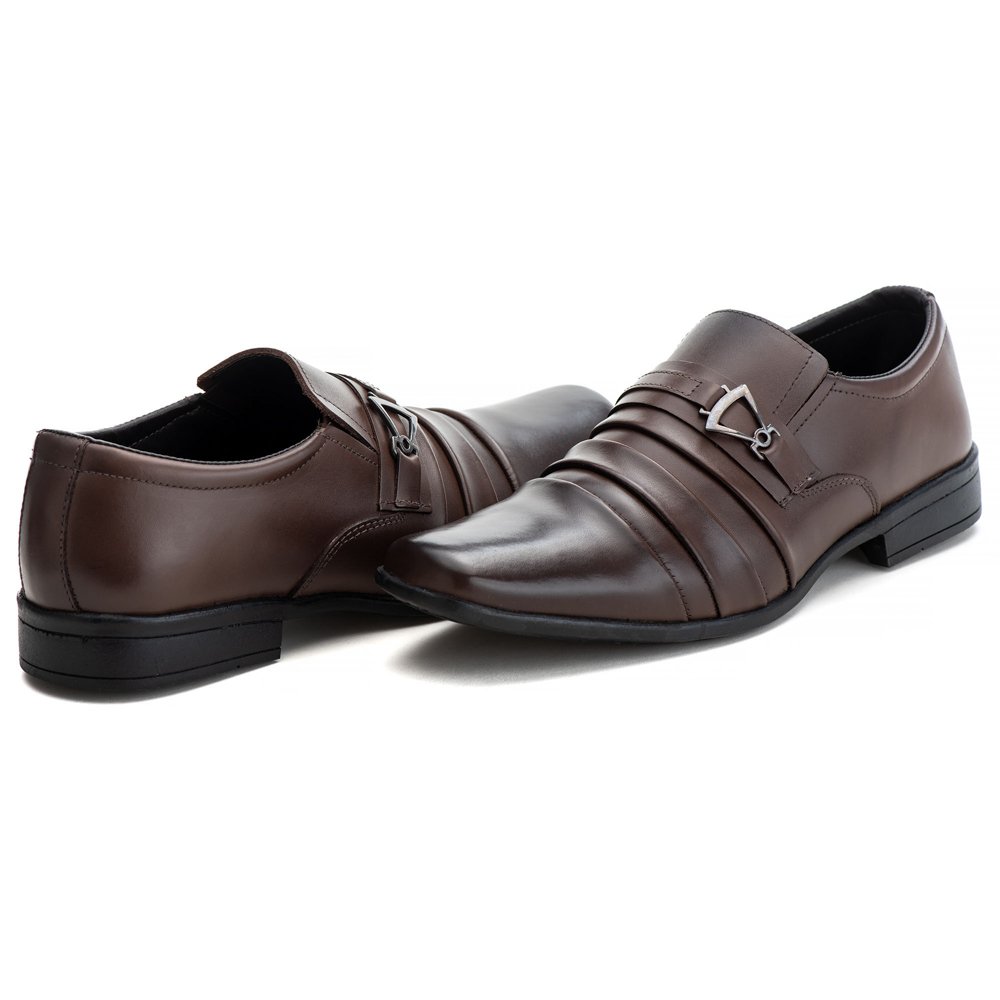 Sapato Social HFAST Shoes Masculino 4817 Marrom 4