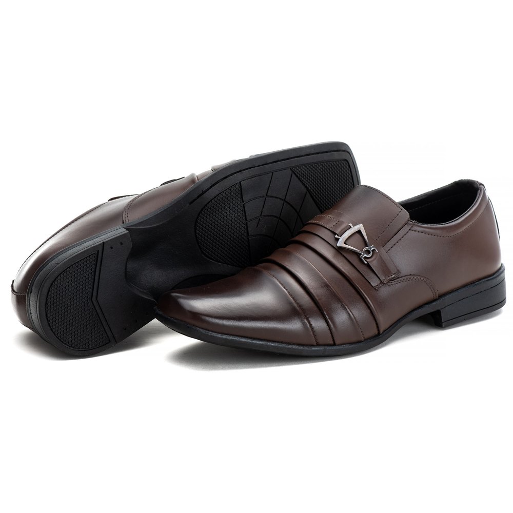 Sapato Social HFAST Shoes Masculino 4817 Marrom 5