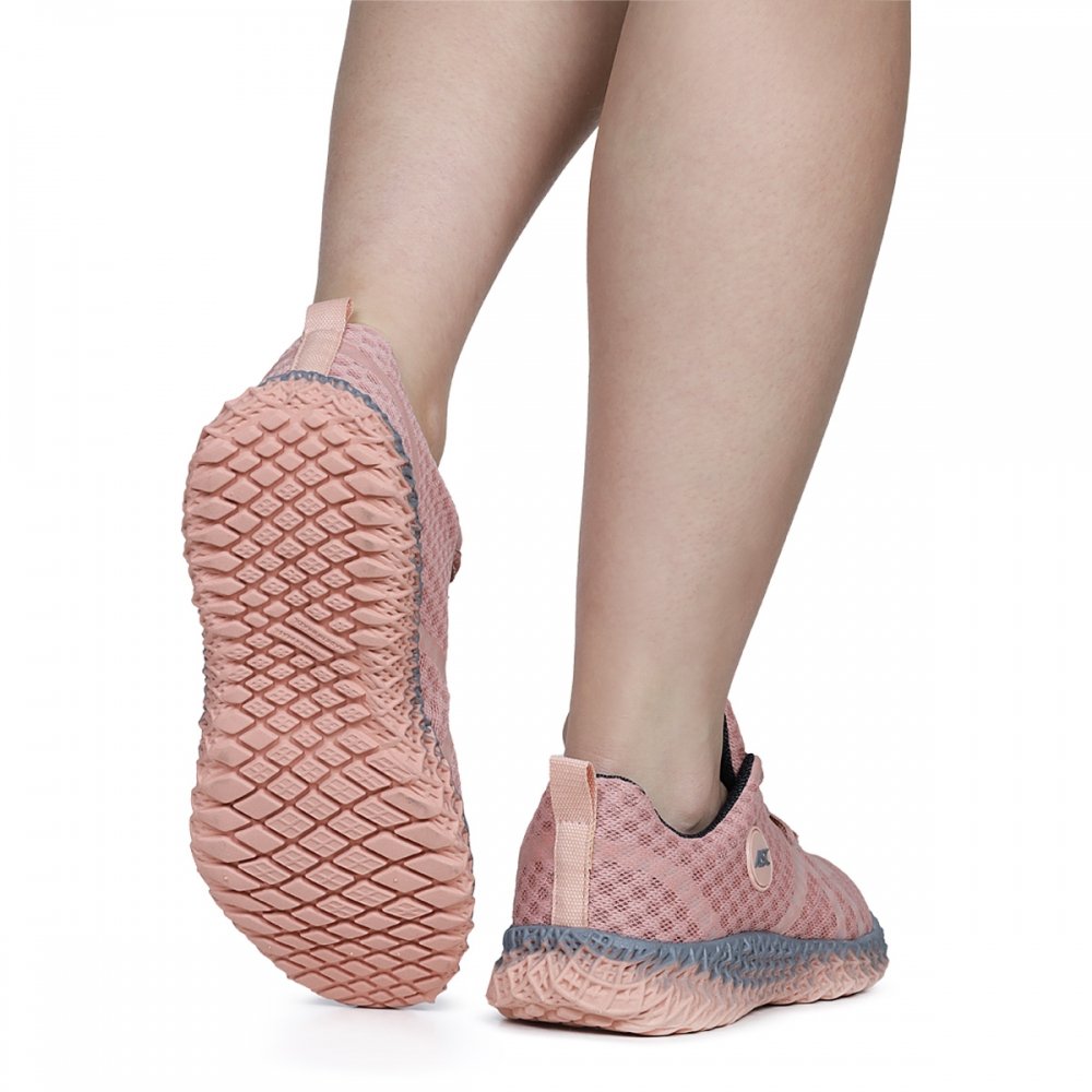 Tênis Feminino Esportivo Bonito Confortável Para Caminhada Academia Escola Faculdade Dia A Dia Rosa 4