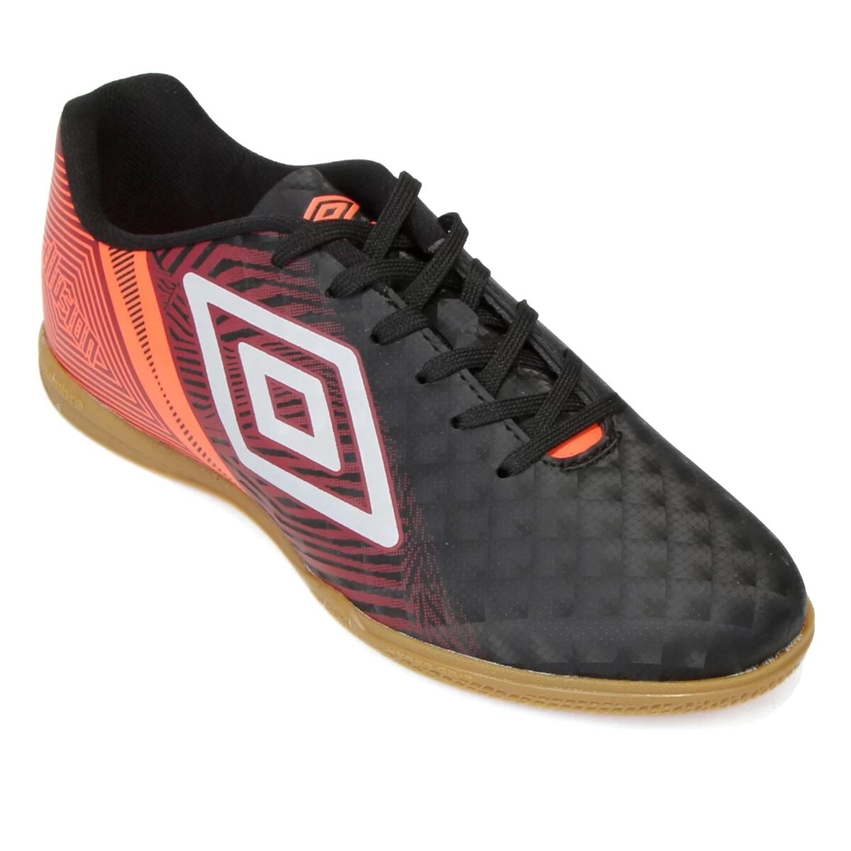 Chuteira Futsal Umbro Illusion Masculino - Adulto Preto/Vermelho 2