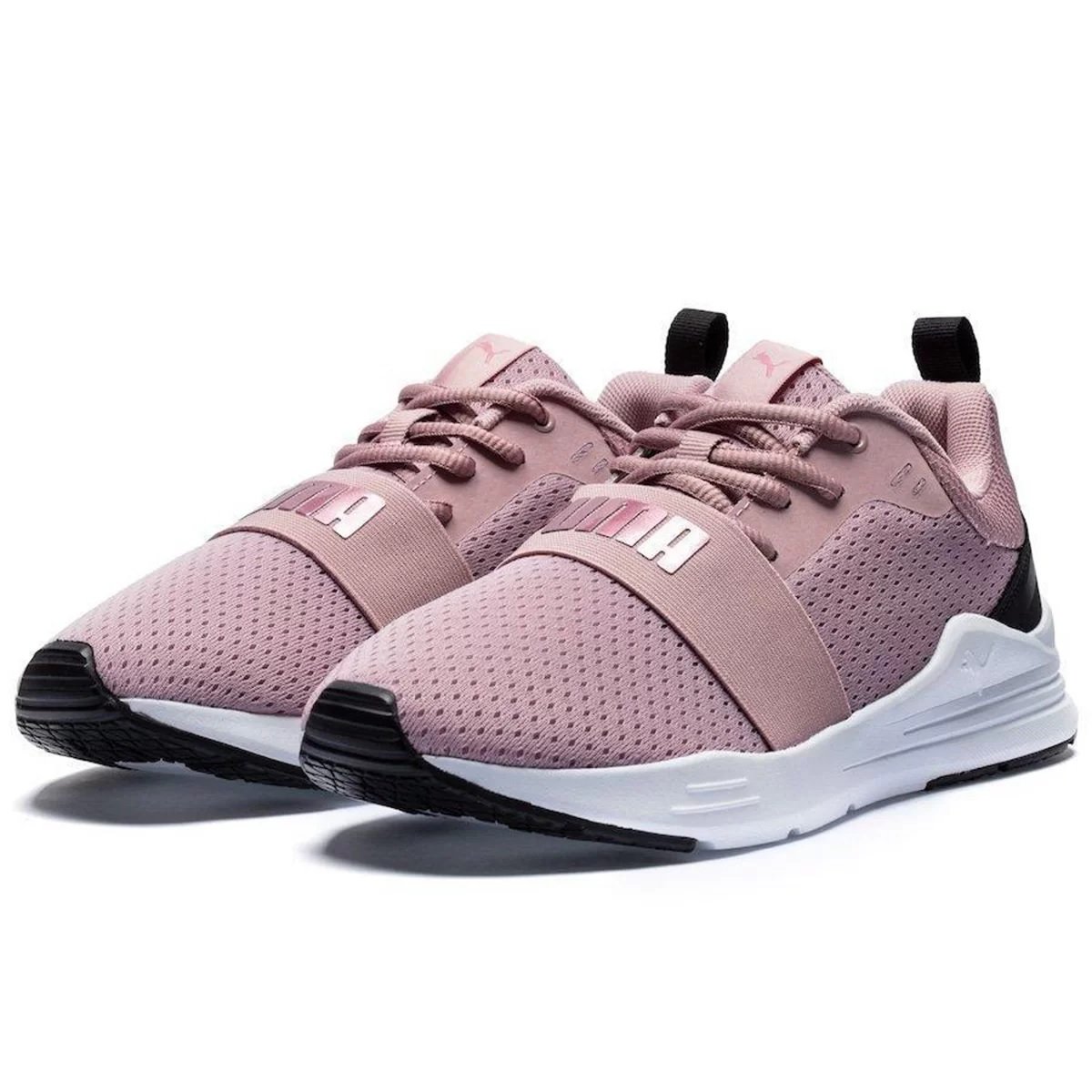 Tênis Puma Wired Run BDP Infantil - Branco e Rosa Rosa 2