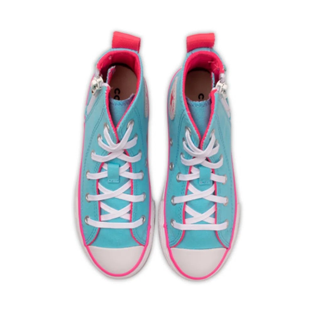 Tênis Converse Infantil Chuck Taylor All Star Azul/Rosa 4