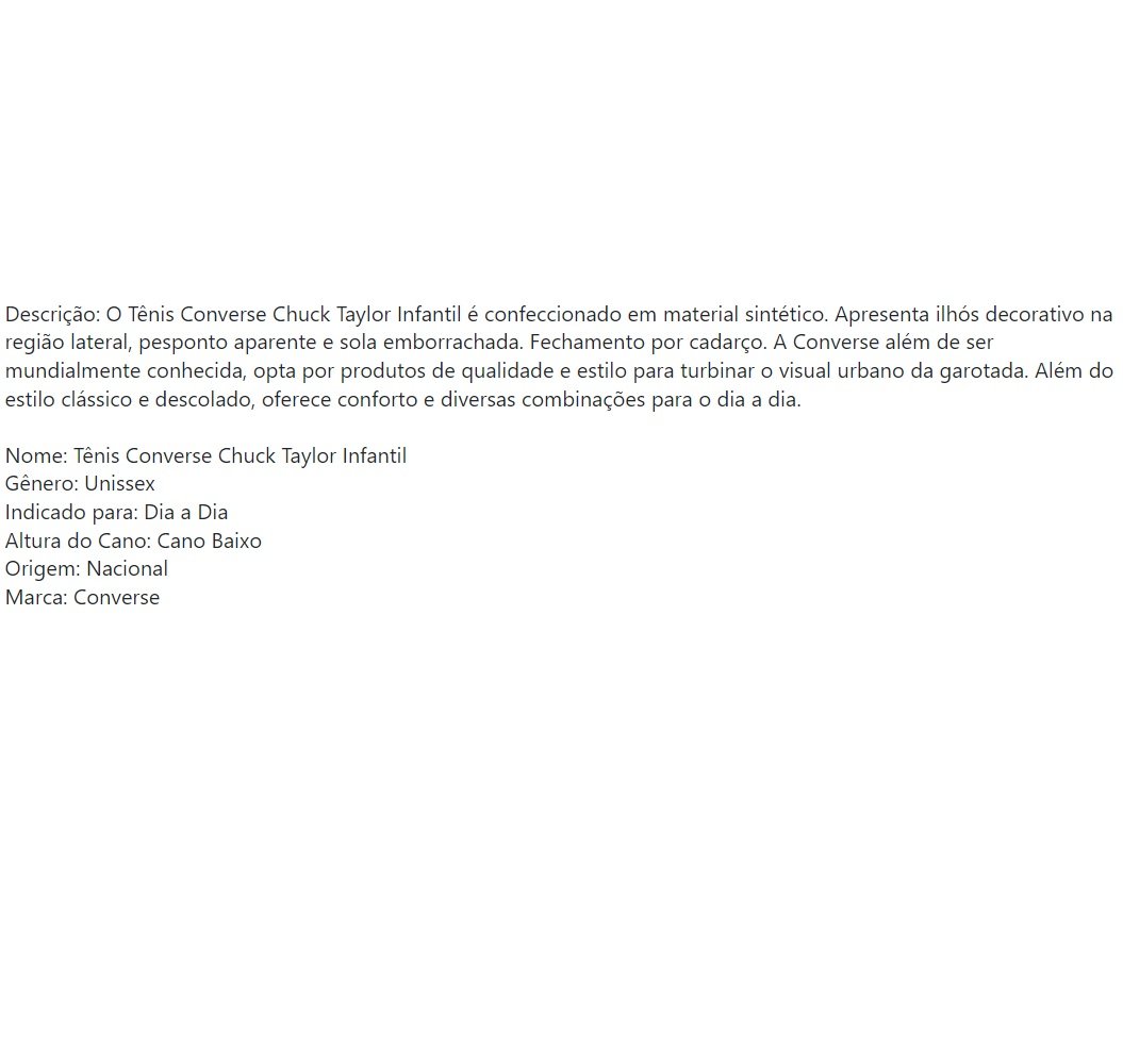 Tênis Converse Chuck Taylor Infantil Branco 4