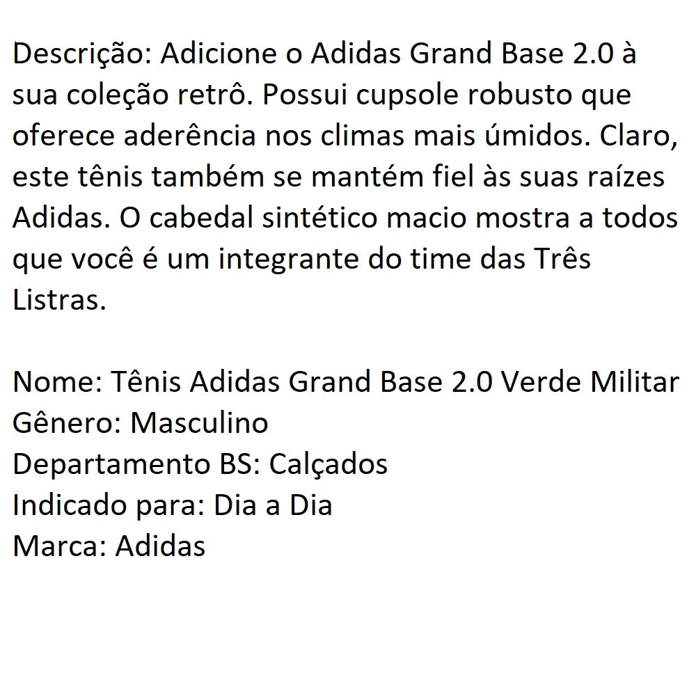 Tênis Adidas Originals Grand Base 2.0 Masculino Branco 4