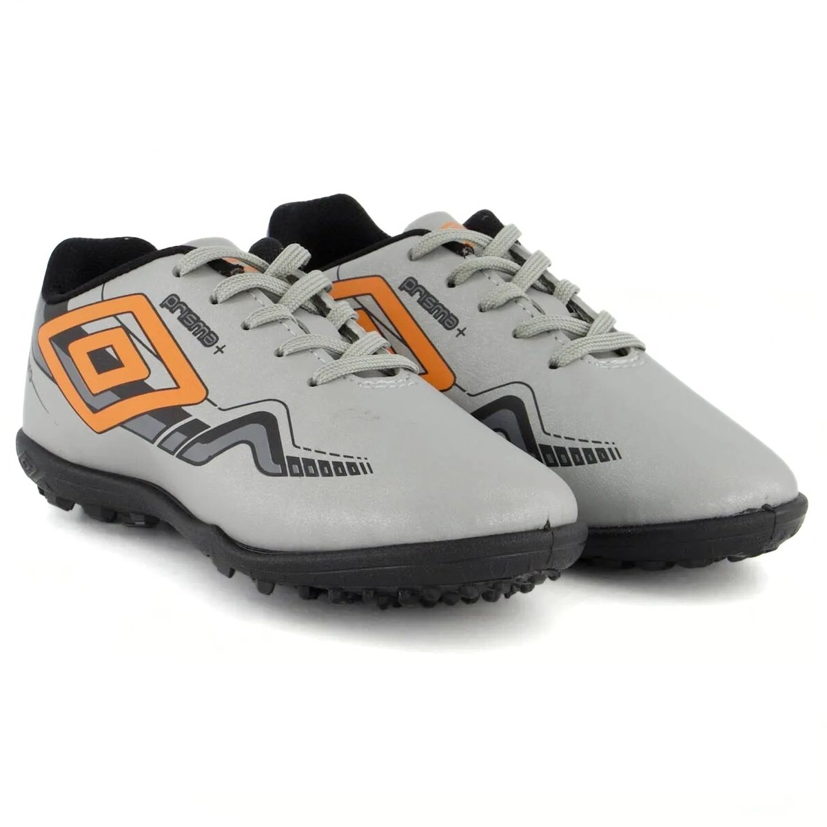 Chuteira Futebol Society Umbro Prisma+ Infantil Cinza 2