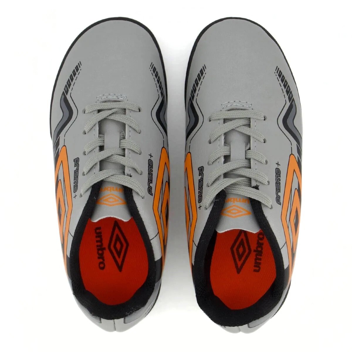 Chuteira Futebol Society Umbro Prisma+ Infantil Cinza 4