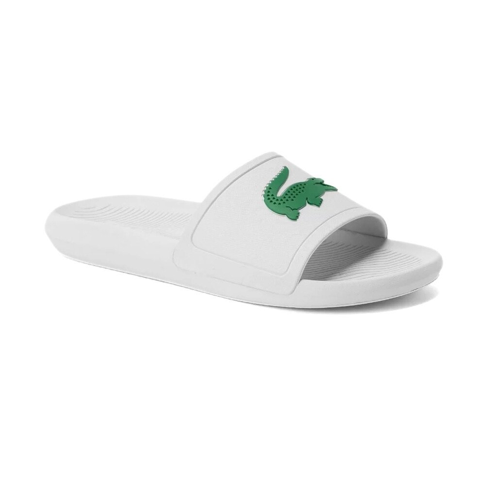 Chinelo Lacoste Croco Slide Branco 1