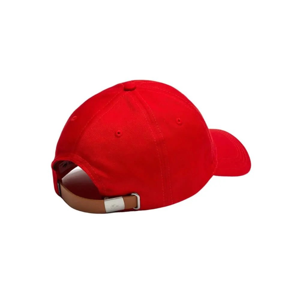 Boné aba Curva Lacoste Casquette Vermelho 3