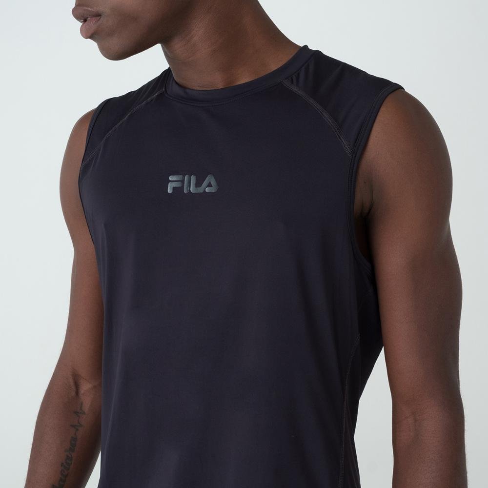 Camiseta Sem Manga Fila Performa Eco Masculina Preto 3