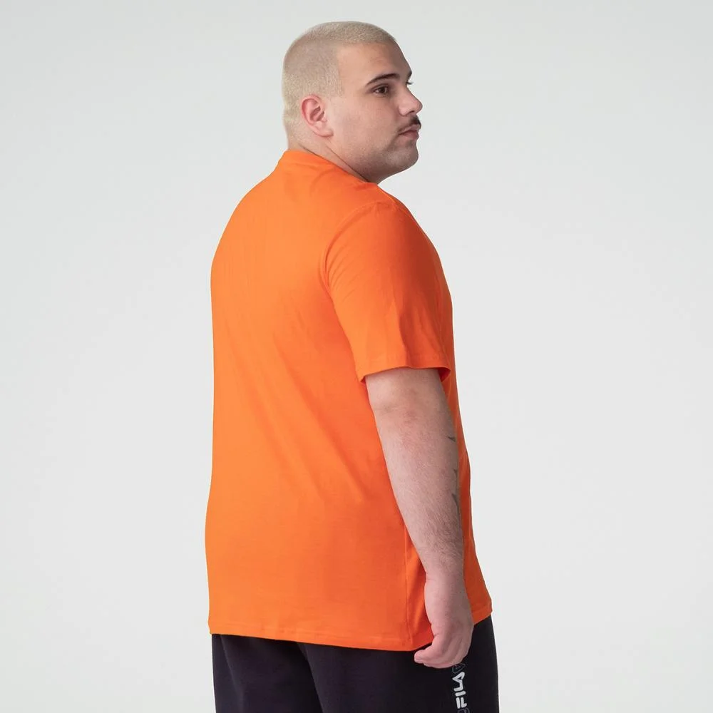 Camiseta Fila Letter Mid Plus Masculina Laranja 2