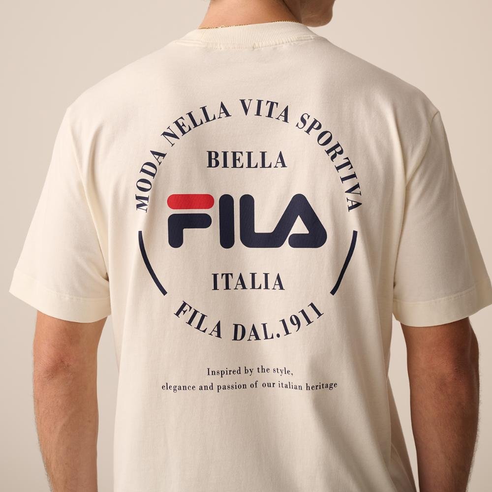 Camiseta Fila Comfort Biella 1911 Masculina Branco 5