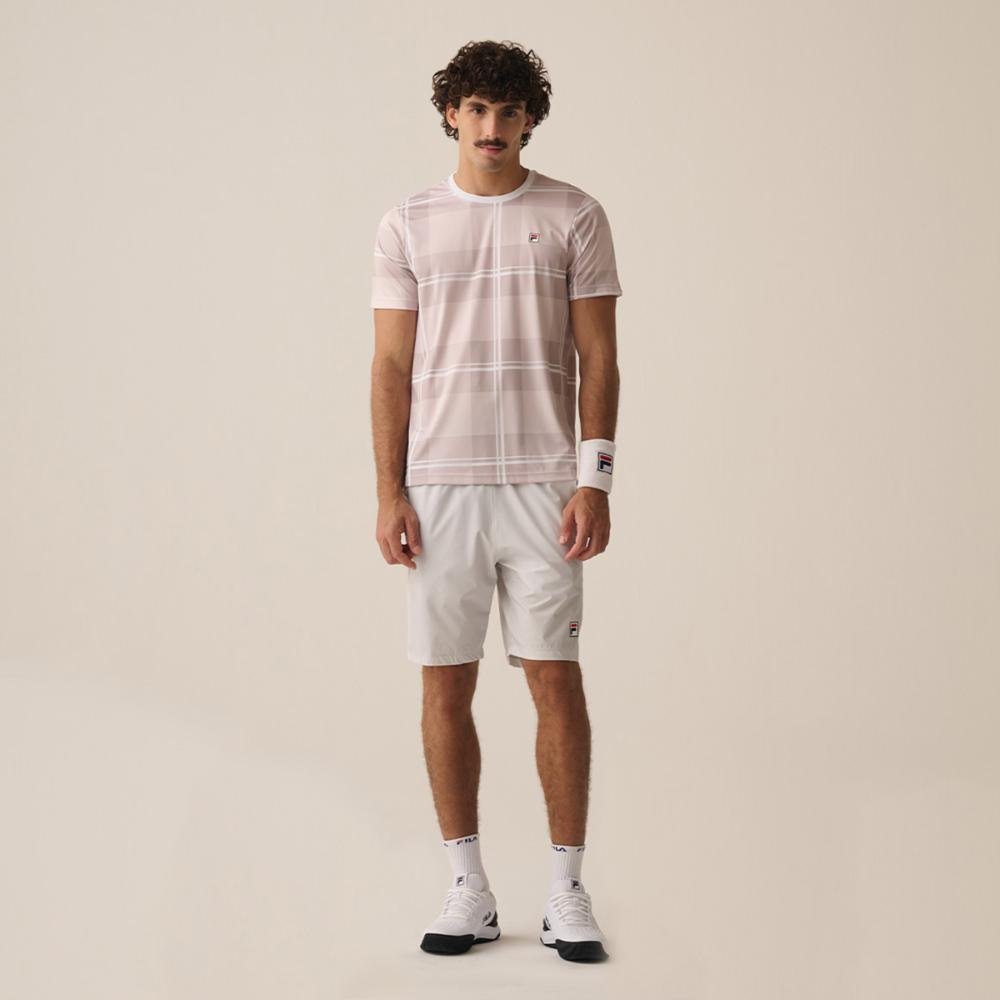 Camiseta Fila Regular Graphic Player F-Box Masculina Bege 3