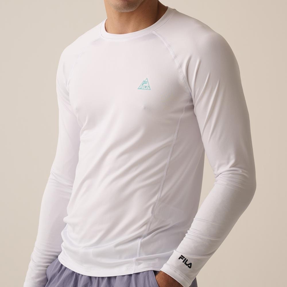 Camiseta Manga Longa Fila Outdoor Wod Masculina Branco 4